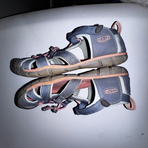 KEEN Unisex Kid Seacamp 2 CNX Closed Toe Water Sandals Flint Stone Ocean Wave 7 - Picture 9 of 14